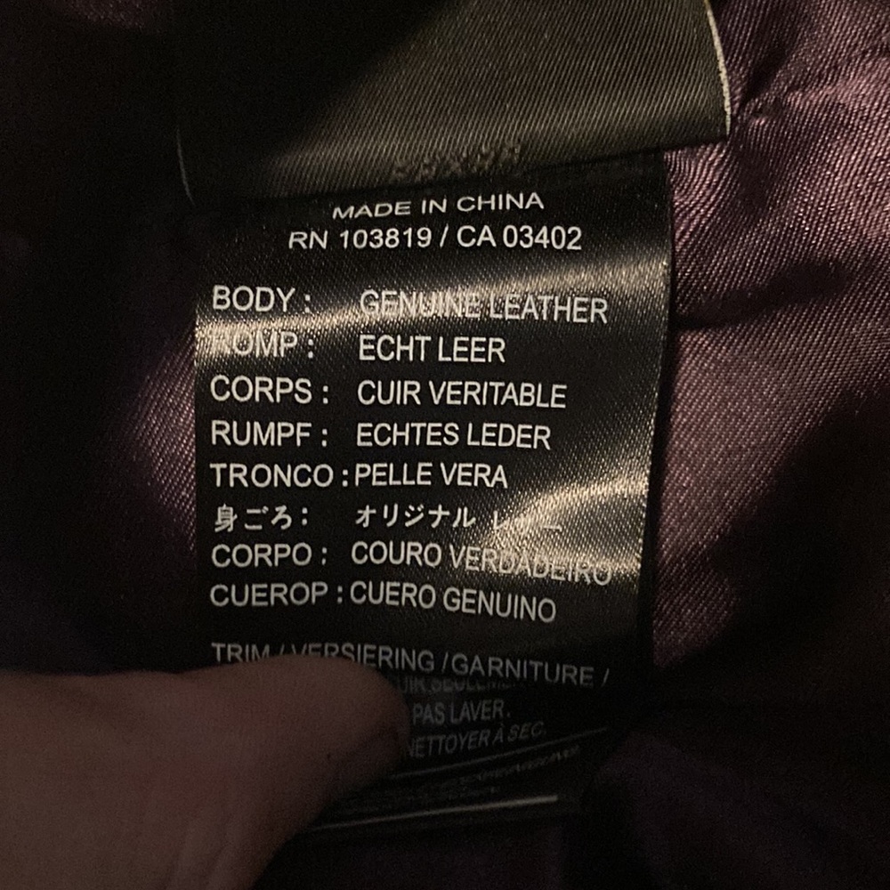 Harley-Davidson Black Leather Halter Zip Front Camisole with Purple Graphic - Picture 6 of 6